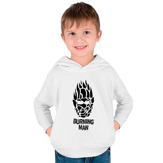 Burning Man (Black) - Burning Man - Kids Pullover Hoodies