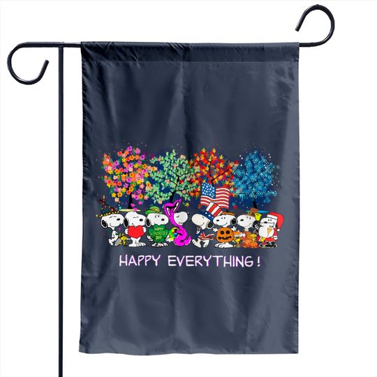 Happy Everything Snoopy Charlie Garden Flags