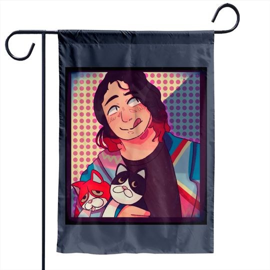 Hiromu and his Kitties - Hiromu Takahashi - Garden Flags