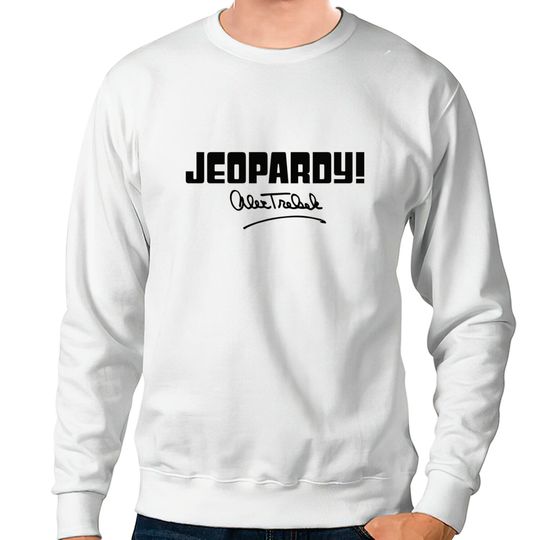 Jeopardy Alex Trebek Signature - Black - Alex Trebek - Sweatshirts