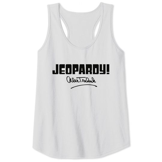 Jeopardy Alex Trebek Signature - Black - Alex Trebek - Tank Tops