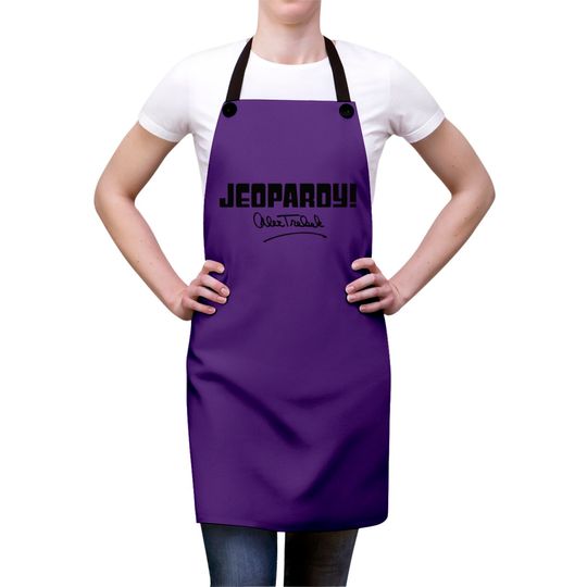 Jeopardy Alex Trebek Signature - Black - Alex Trebek - Aprons
