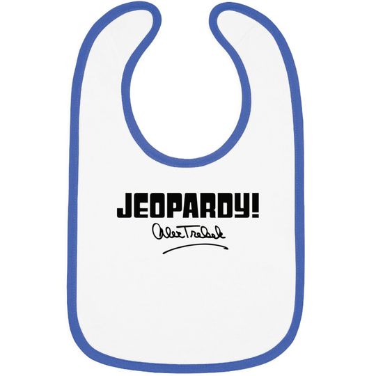 Jeopardy Alex Trebek Signature - Black - Alex Trebek - Bibs