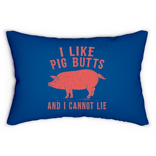 i like pig butts vintage - Pig Butts - Lumbar Pillows