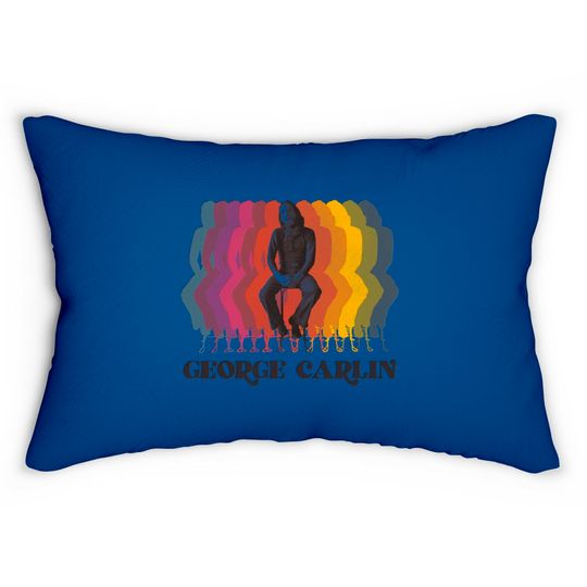 George Carlin Retro Fade - George Carlin - Lumbar Pillows