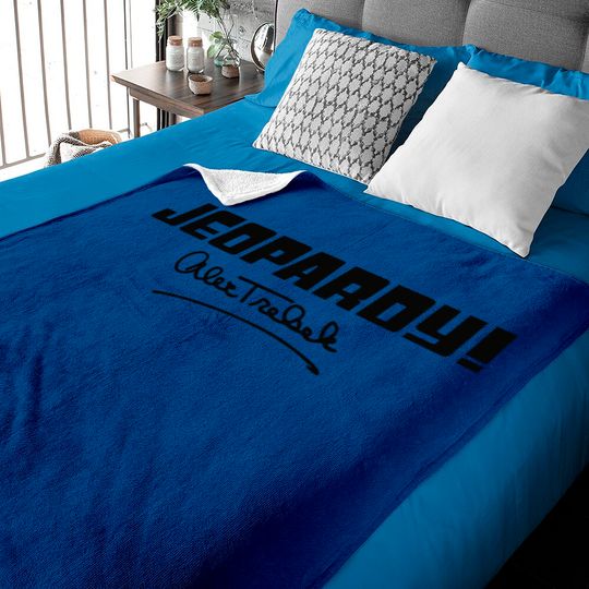 Jeopardy Alex Trebek Signature - Black - Alex Trebek - Baby Blankets