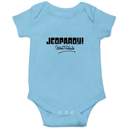 Jeopardy Alex Trebek Signature - Black - Alex Trebek - Onesies