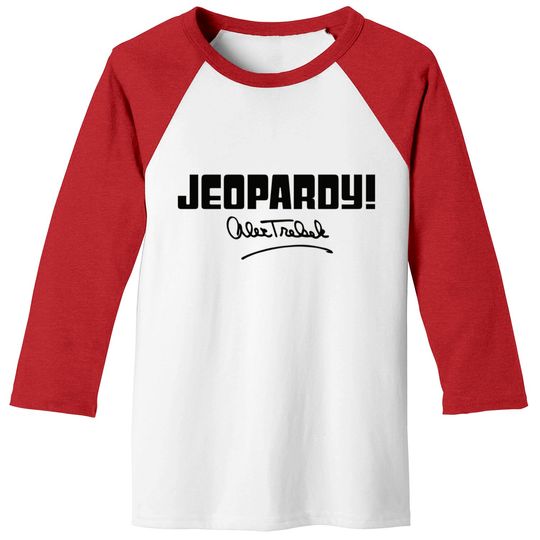 Jeopardy Alex Trebek Signature - Black - Alex Trebek - Baseball Tees