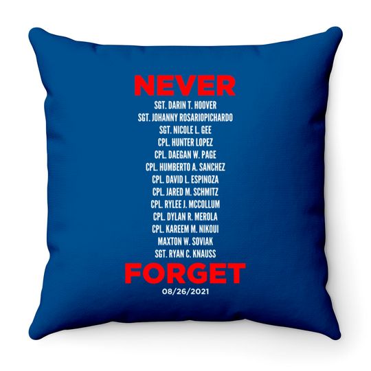 Never Forget 13 Fallen Soldiers - Never Forget - Throw Pillows