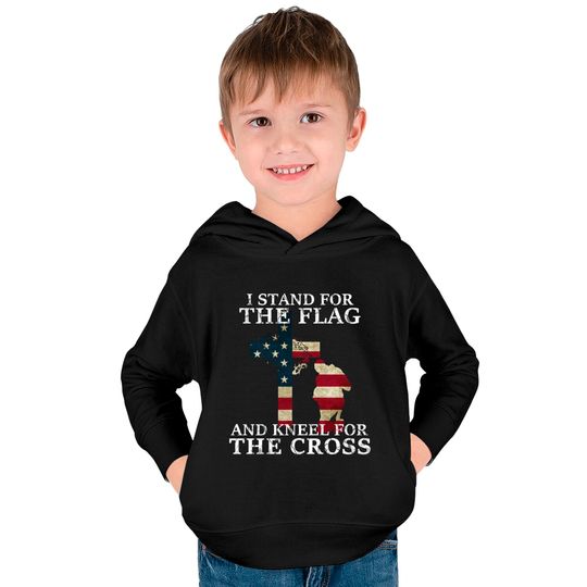 I Stand The Flag And Kneel For The Cross - I Stand The Flag And Kneel For The Cros - Kids Pullover Hoodies