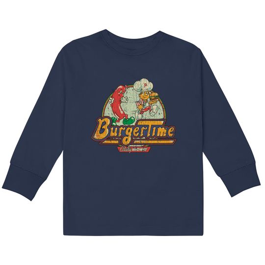 BurgerTime 1982 - Arcade -  Kids Long Sleeve T-Shirts
