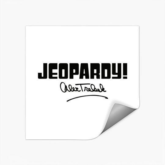 Jeopardy Alex Trebek Signature - Black - Alex Trebek - Stickers