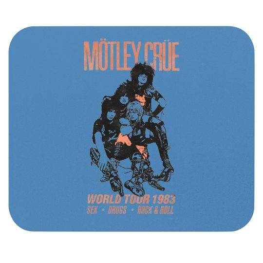 Discover Motley Crue World Tour 1983 Rock Mouse Pad Mouse Pads