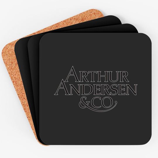 Discover Arthur Andersen & Co Logo - Defunct Accounting Firm - Corporate Crime Humor - Arthur Andersen - Coasters