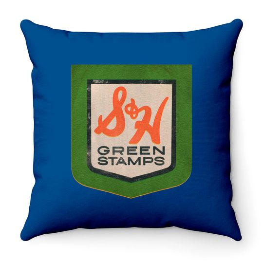 Green Stamps - Green Stamps - Throw Pillows