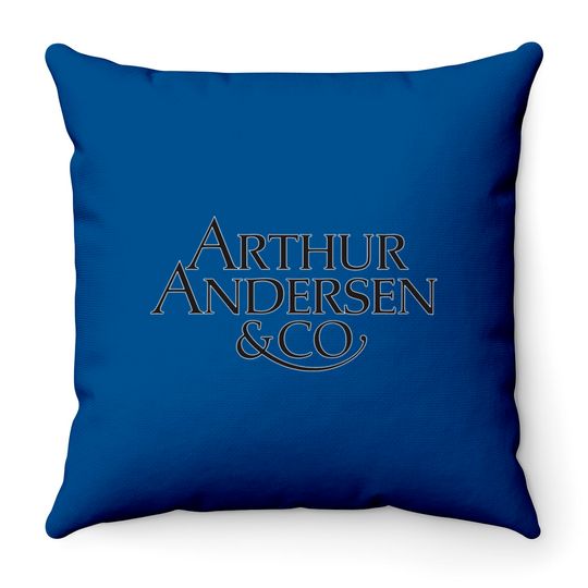 Arthur Andersen & Co Logo - Defunct Accounting Firm - Corporate Crime Humor - Arthur Andersen - Throw Pillows