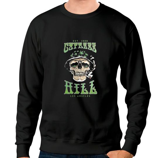 Cyprus Hill Smoking Skull Sweatshirts 80s