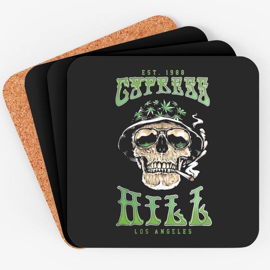 Cyprus Hill Smoking Skull Coasters 80s