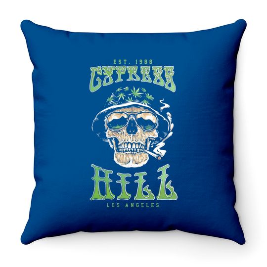 Discover Cyprus Hill Smoking Skull Throw Pillows 80s