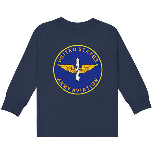 Discover Us Army Aviation Branch Crest  Kids Long Sleeve T-Shirts