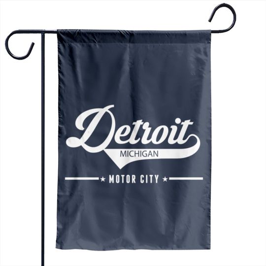 Discover Detroit Michigan Motor City Garden Flags