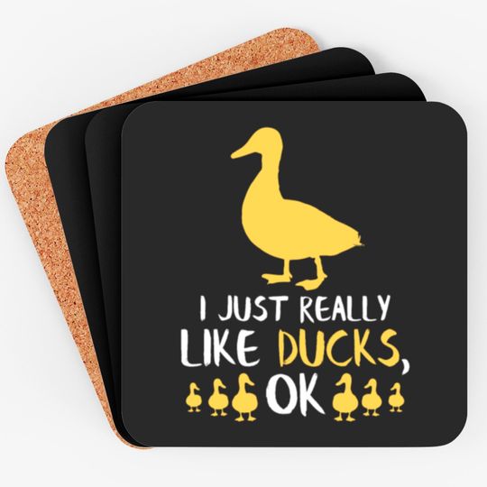 Funny Duck Gifts Funny Bird Lover Fowl Animal Gift Coasters
