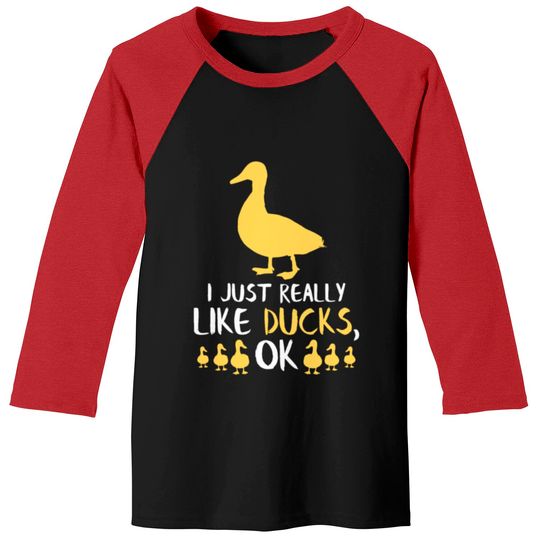 Funny Duck Gifts Funny Bird Lover Fowl Animal Gift Baseball Tees