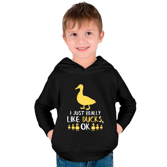 Funny Duck Gifts Funny Bird Lover Fowl Animal Gift Kids Pullover Hoodies