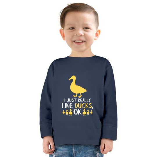 Funny Duck Gifts Funny Bird Lover Fowl Animal Gift  Kids Long Sleeve T-Shirts
