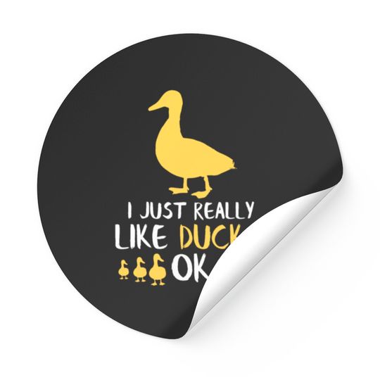Funny Duck Gifts Funny Bird Lover Fowl Animal Gift Stickers