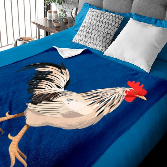 Realistic rooster Baby Blankets