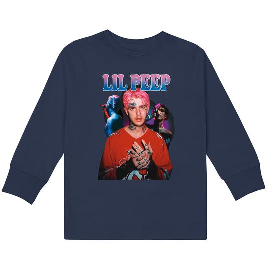 LIL PEEP Boxing, Rap Hip Hop, 90's Bootleg   Kids Long Sleeve T-Shirts