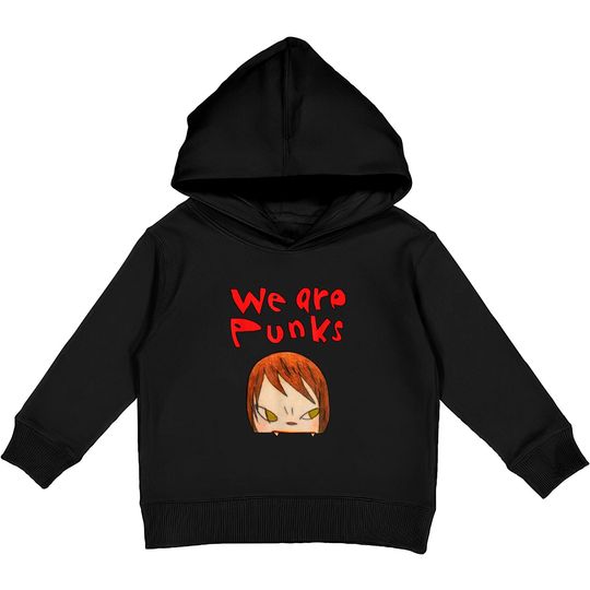 yoshitomo nara we are punks Kids Pullover Hoodies