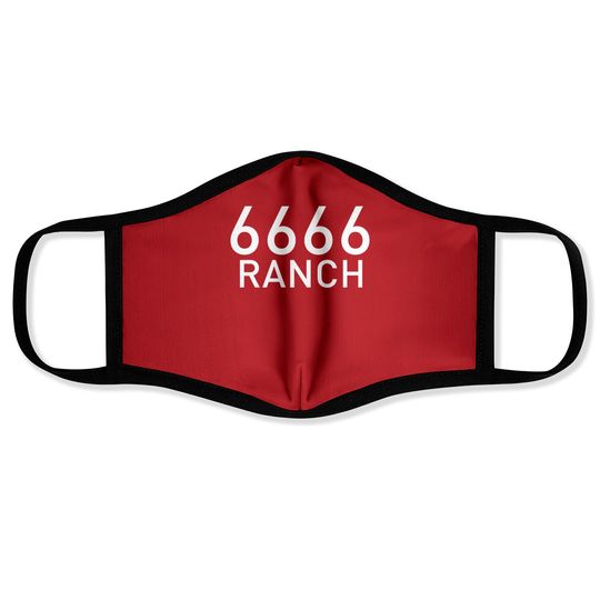 6666 Ranch Four Sixes Ranch Face Masks