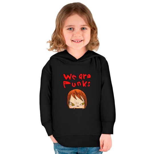 yoshitomo nara we are punks Kids Pullover Hoodies