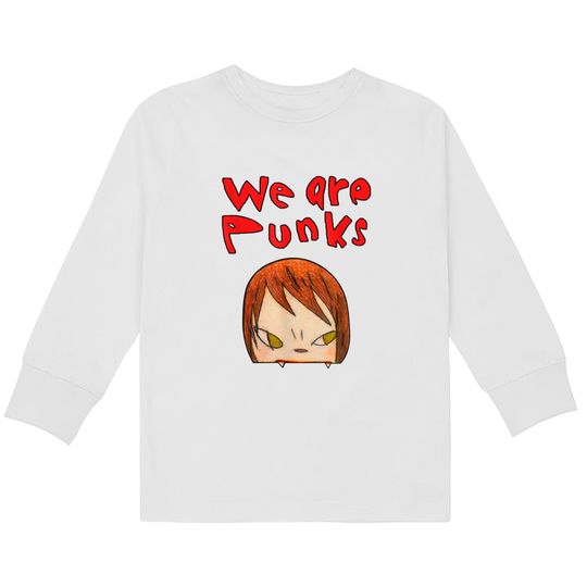 yoshitomo nara we are punks  Kids Long Sleeve T-Shirts