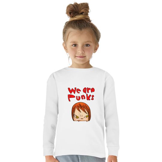 yoshitomo nara we are punks  Kids Long Sleeve T-Shirts