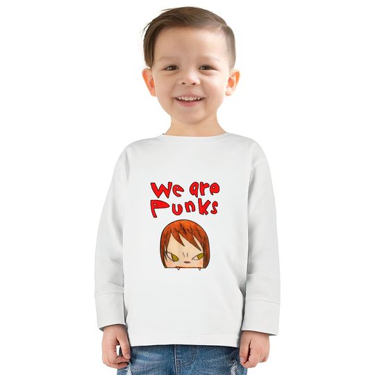 yoshitomo nara we are punks  Kids Long Sleeve T-Shirts