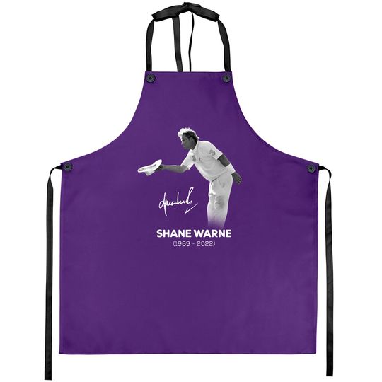 RIP Shane Warne Signature Aprons, Memories Shane Warne  1969-2022 Aprons