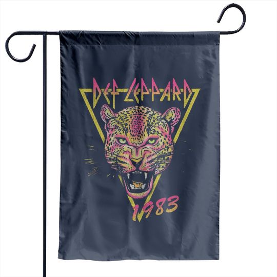 DEF LEPPARD  Neon Cat Rolled Garden Flags
