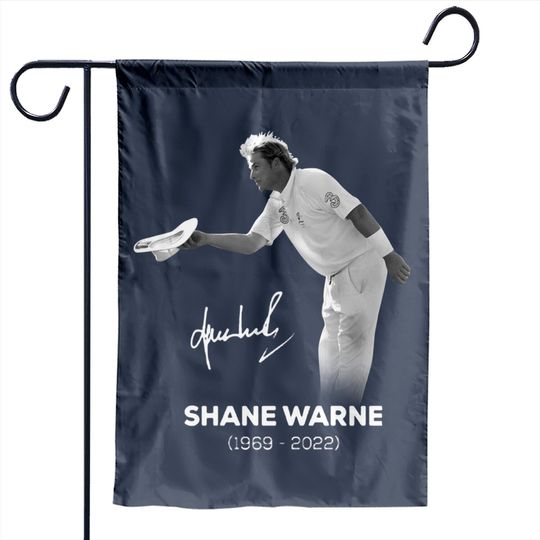 RIP Shane Warne Signature Garden Flags, Memories Shane Warne  1969-2022 Garden Flags