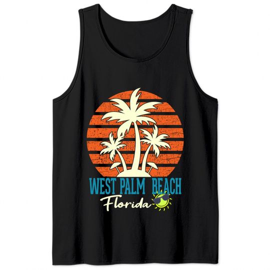 West Palm Beach Florida Beach Trees Orange Sunset