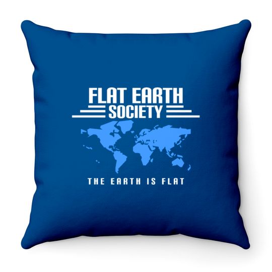 Flat Earth Throw Pillows
