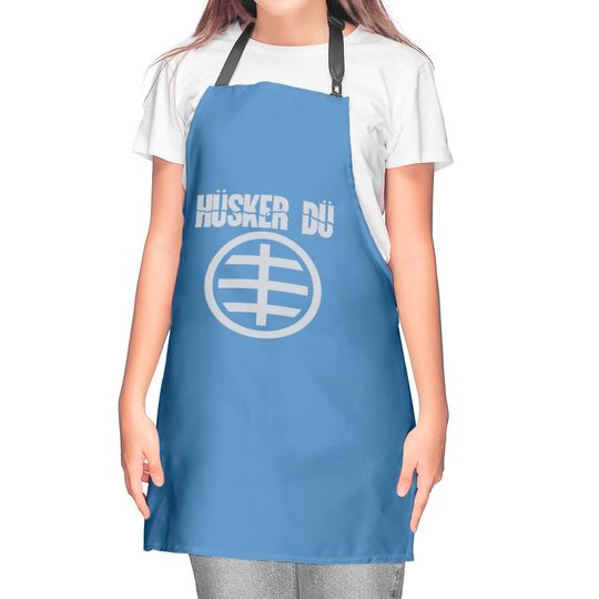 Blue Husker Du Circle Logo 1 Kitchen Apron Kitchen Aprons