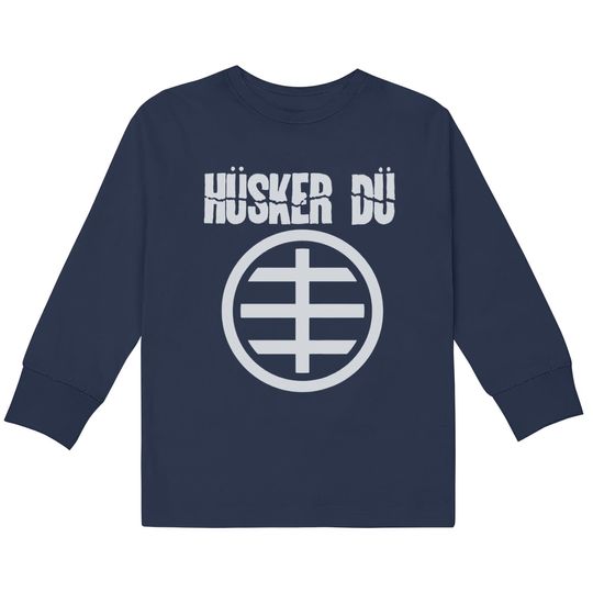 Blue Husker Du Circle Logo 1 Tee  Kids Long Sleeve T-Shirts