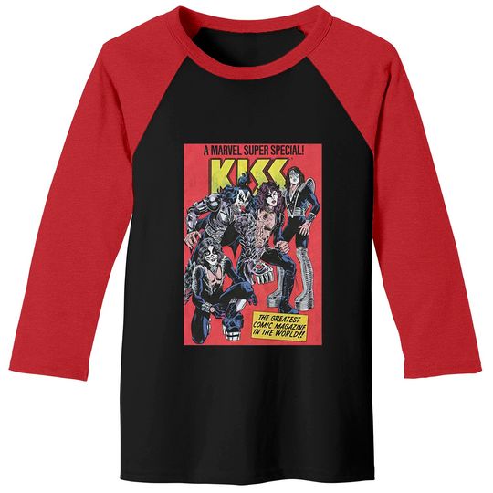 Discover Marvel KISS Special Comic Cover Baseball Tees