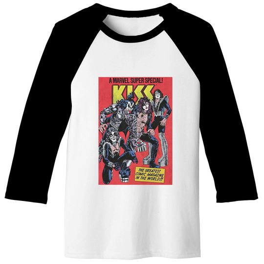 Marvel KISS Special Comic Cover Baseball Tees
