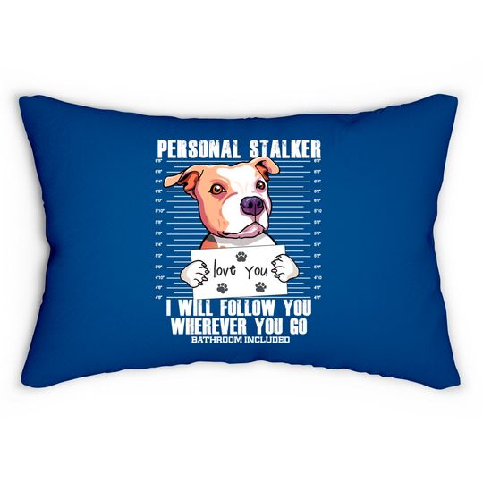 Stalker Pitbull Dog Cartoon - Pitbull - Lumbar Pillows