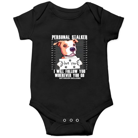 Stalker Pitbull Dog Cartoon - Pitbull - Onesies