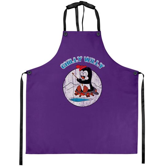 Distressed Chilly willy - Chilly Willy - Aprons